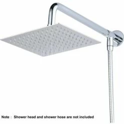 Stainless Steel Shower Head Arm With Silver Copper And Polished Chrome Bracket For Rain Shower Head Comes LO-Ron -Comfort Bathroom Store 100156074 5