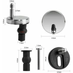 Toilet Seat Hinged Toilet Seat Fixings Guazhuni Toilet Seat Fixing Accessory 1 Pair -Comfort Bathroom Store 100161331 2