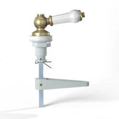 ENKI, Z23, Antique Bronze, Toilet Flush Handle, Traditional Lever Design, Toilet Handle Replacement, Solid Brass & White Ceramic, Easy To Install, Fixings Included, 1-Year Guarantee -Comfort Bathroom Store 100197067 3