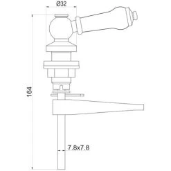 ENKI, Z23, Antique Bronze, Toilet Flush Handle, Traditional Lever Design, Toilet Handle Replacement, Solid Brass & White Ceramic, Easy To Install, Fixings Included, 1-Year Guarantee -Comfort Bathroom Store 100197067 5
