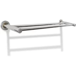 Stainless Steel Towel Rack 2 Tubes VidaXL