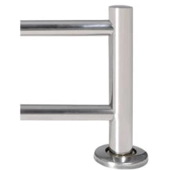 Stainless Steel Towel Rack 2 Tubes VidaXL -Comfort Bathroom Store 1017662 5