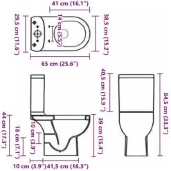 Ceramic Toilet Back Water Flow White VidaXL -Comfort Bathroom Store 1018873 3