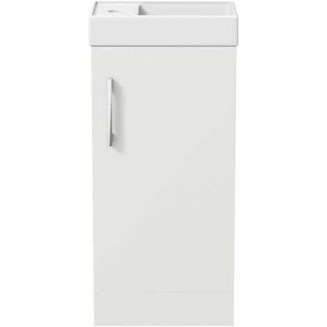 Aurora Modern Bathroom Basin Sink Vanity Unit 1 Tap Hole 400mm Gloss White 6 Aurora Modern Bathroom Basin Sink Vanity Unit 1 Tap Hole 400mm Gloss White - Image 4