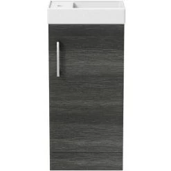 Aurora Bathroom Basin Sink Vanity Unit 400mm Contemporary Charcoal Grey -Comfort Bathroom Store 10405556 4