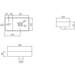 Aurora Bathroom Basin Sink Vanity Unit 400mm Contemporary Charcoal Grey -Comfort Bathroom Store 10405556 5
