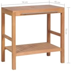 Bathroom Vanity Cabinet Solid Teak 74x45x75 Cm VidaXL 9 Bathroom Vanity Cabinet Solid Teak 74x45x75 Cm VidaXL -Comfort Bathroom Store 10579234 3