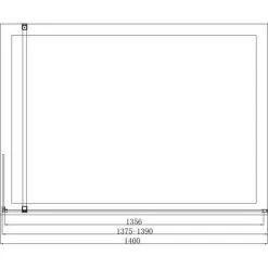 Diamond Modern 1400mm Walk In Wet Room Shower Screen Panel Easy Clean 8mm Safety Glass -Comfort Bathroom Store 11099789 5