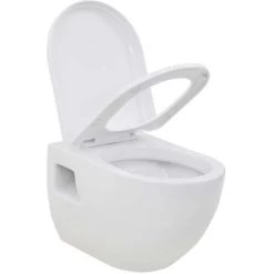 Wall-Hung Toilet Ceramic White VidaXL 10 Wall-Hung Toilet Ceramic White VidaXL -Comfort Bathroom Store 11310404 4