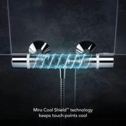 Mira Relate EV Mixer Shower Thermostatic 90mm Head Chrome Modern 2.1878.001 -Comfort Bathroom Store 11326062 5