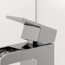 Modern Cloakroom Mono Basin Sink Mixer Tap Brass Waterfall Spout Square Chrome -Comfort Bathroom Store 11482195 5