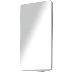 HOMCOM Bathroom Corner Wall Mirror Storage Cabinet Cupboard Stainless Steel
