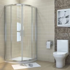 ELEGANT 800x800mm Quadrant Sliding 6mm Tempered Safety Glass Cubicle Door Long Lasting Shower Enclosure