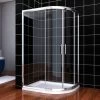 ELEGANT 1000 X 800 Mm Offset Quadrant Shower Enclosure 6mm Tempered Sliding Glass Cubicle Door -Comfort Bathroom Store 11939530 1