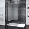 ELEGANT 1000mm Frameless Wet Room Shower Screen Panel 8mm Easy Clean Glass Walk In Shower Enclosure With Stainless Steel Support Bar -Comfort Bathroom Store 11939650 1