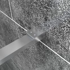 ELEGANT 1000mm Frameless Wet Room Shower Screen Panel 8mm Easy Clean Glass Walk In Shower Enclosure With Stainless Steel Support Bar -Comfort Bathroom Store 11939650 5