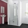 ELEGANT Bifold Shower Door 900mm Glass Shower Enclosure Reversible Folding Shower Door -Comfort Bathroom Store 11939788 1