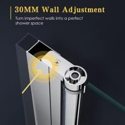 ELEGANT 800mm Bifold Shower Door Glass Shower Enclosure Reversible Folding Shower Door -Comfort Bathroom Store 11939804 2