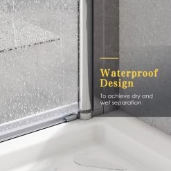 ELEGANT 800mm Bifold Shower Door Glass Shower Enclosure Reversible Folding Shower Door -Comfort Bathroom Store 11939804 3