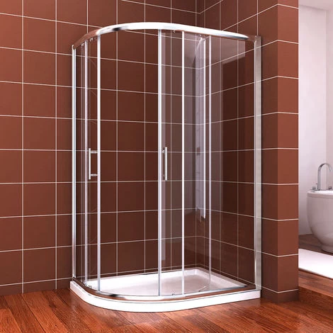 ELEGANT 1200 X 800 Mm Left Offset Quadrant Shower Enclosure 6mm Easy Clean Glass Sliding Door Shower Cubicle With Tray + Waste 3 ELEGANT 1200 X 800 Mm Left Offset Quadrant Shower Enclosure 6mm Easy Clean Glass Sliding Door Shower Cubicle With Tray + Waste