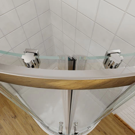 ELEGANT 1200 X 800 Mm Left Offset Quadrant Shower Enclosure 6mm Easy Clean Glass Sliding Door Shower Cubicle With Tray + Waste 5 ELEGANT 1200 X 800 Mm Left Offset Quadrant Shower Enclosure 6mm Easy Clean Glass Sliding Door Shower Cubicle With Tray + Waste - Image 3