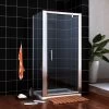 ELEGANT 760 X 760 Mm Pivot Hinge Shower Enclosure 5mm Safety Glass Shower Screen Reversible Cubicle Door With Side Panel Set -Comfort Bathroom Store 11939870 1