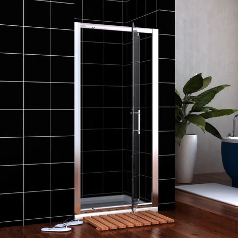 ELEGANT 1000mm Pivot Hinge Shower Door 6mm Safety Glass Shower Enclosure Cubicle 4 ELEGANT 1000mm Pivot Hinge Shower Door 6mm Safety Glass Shower Enclosure Cubicle - Image 2