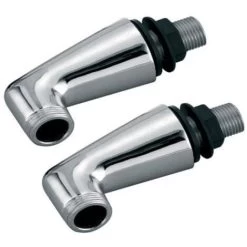 2x Bathroom Deck Mount For Bath Tap Pillar Union Chrome Plated Brass