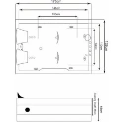 SIMBA WHIRLPOOL BATH TUB CHROMOTHERAPY 175 X 132cm White MIMI 11 SIMBA WHIRLPOOL BATH TUB CHROMOTHERAPY 175 X 132cm White MIMI -Comfort Bathroom Store 12082386 5