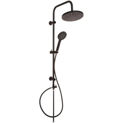 Shower Column Multi Function Showerhead Large Sliding Rainfall Black Colour 3 Shower Column Multi Function Showerhead Large Sliding Rainfall Black Colour