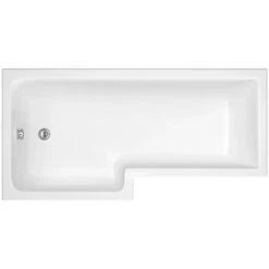 Modern 1600mm Left Hand L Shaped Shower Bath Only Bathtub Acrylic Bathroom Tub -Comfort Bathroom Store 12276305 3