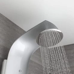 Milano Baya - Modern Exposed Thermostatic Shower Tower Panel With Rainfall Shower Head&44 Hand Shower Handset And Body Jets - Chrome -Comfort Bathroom Store 1302741 3