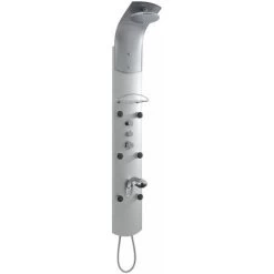 Milano Baya - Modern Exposed Thermostatic Shower Tower Panel With Rainfall Shower Head&44 Hand Shower Handset And Body Jets - Chrome -Comfort Bathroom Store 1302741 5