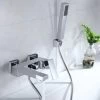 Brayton Modern Wall Mounted Bath Shower Mixer Tap With Handset Kit -Comfort Bathroom Store 13068748 1
