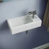 360mm Bathroom Wall Hung Cloakroom Ceramic Compact Basin Sink Right Hand -Comfort Bathroom Store 13068798 1