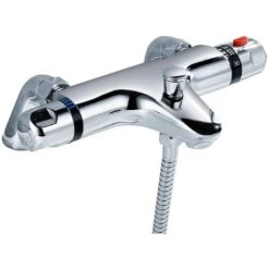 Bexley Thermostatic Deck Mounted Valve Bath Shower Mixer Riser Kit / 3 Mode Handset -Comfort Bathroom Store 13068886 3