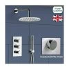 Lily Round 3 Dial 3 Way Bathroom Concealed Thermostatic Shower Mixer Valve Tap -Comfort Bathroom Store 13068958 1