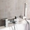 Aldo Modern Chrome Deck Mounted Bath Filler Tap With Shower Handset -Comfort Bathroom Store 13068980 1