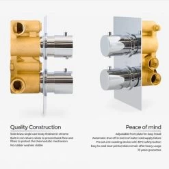 Violet Modern Round 2 Way Concealed Thermostatic Shower Mixer Valve -Comfort Bathroom Store 13069122 3