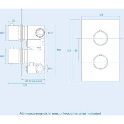 Violet Modern Round 2 Way Concealed Thermostatic Shower Mixer Valve -Comfort Bathroom Store 13069122 5