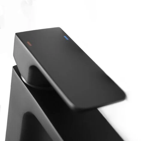 Astra Modern Style Basin Sink Countertop Extended Mette Black Single Lever Mixer Tap & Free Waste 5 Astra Modern Style Basin Sink Countertop Extended Mette Black Single Lever Mixer Tap & Free Waste - Image 3