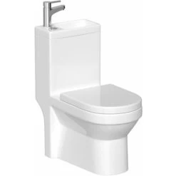 2 In 1 Toilet Basin Combo Combined Toilet And Sink Space Saving Cloakroom Unit -Comfort Bathroom Store 13132441 4