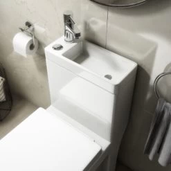 2 In 1 Toilet Basin Combo Combined Toilet And Sink Space Saving Cloakroom Unit -Comfort Bathroom Store 13132441 5