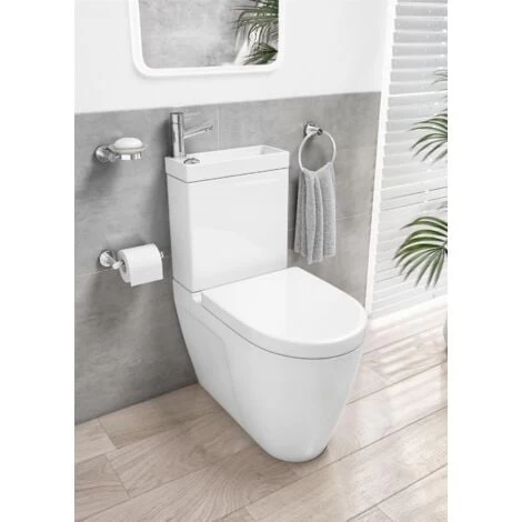 2 In 1 Toilet Basin Combo Combined Toilet WC & Sink Space Saving Cloakroom Unit 5 2 In 1 Toilet Basin Combo Combined Toilet WC & Sink Space Saving Cloakroom Unit - Image 3