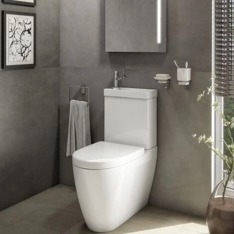 2 In 1 Toilet Basin Combo Combined Toilet WC & Sink Space Saving Cloakroom Unit 6 2 In 1 Toilet Basin Combo Combined Toilet WC & Sink Space Saving Cloakroom Unit - Image 4