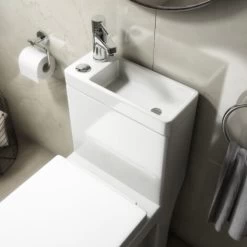 2 In 1 Toilet Basin Combo Combined Toilet WC & Sink Space Saving Cloakroom Unit 11 2 In 1 Toilet Basin Combo Combined Toilet WC & Sink Space Saving Cloakroom Unit -Comfort Bathroom Store 13132442 5