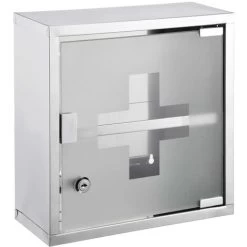 Medicine Cabinet 30x12x30 Cm Stainless Steel HI