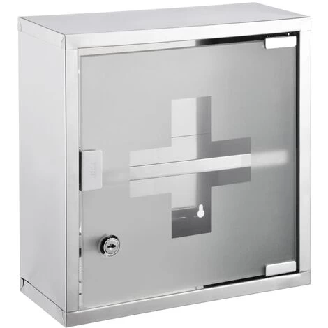 Medicine Cabinet 30x12x30 Cm Stainless Steel HI 4 Medicine Cabinet 30x12x30 Cm Stainless Steel HI - Image 2