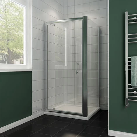 ELEGANT Pivot Hinge Shower Enclosure 700 X 700 Mm Reversible Safety Glass Shower Screen Cubicle With Side Panel 3 ELEGANT Pivot Hinge Shower Enclosure 700 X 700 Mm Reversible Safety Glass Shower Screen Cubicle With Side Panel