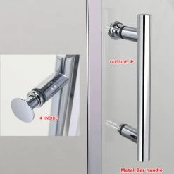 ELEGANT 700mm Pivot Door Hinge Shower Enclosure Glass Screen + 1200 X 700 Mm Stone Tray Waste -Comfort Bathroom Store 13461332 3